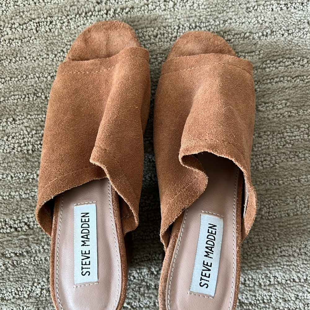 Small heel suede slides - Picture 3 of 4